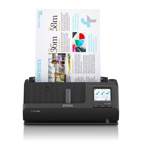 Epson ES-C380W Chargeur automatique de documents + Scanner à feuille 600 x 600 DPI A4 Noir