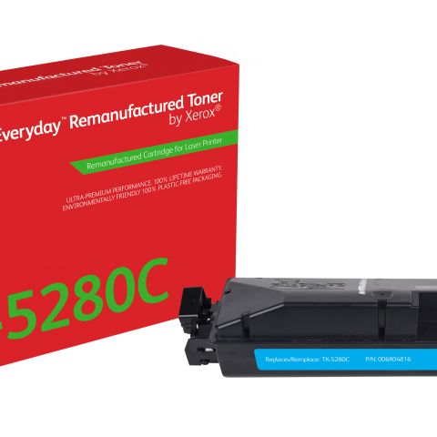 Remanufacturé Everyday Toner remanufacturé Cyan Everyday™ de Xerox compatible avec Kyocera TK-5280C, Capacité standard