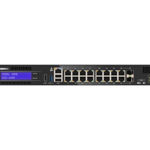 QNAP QGD-1600 Géré Gigabit Ethernet (10/100/1000) 1U Noir, Gris