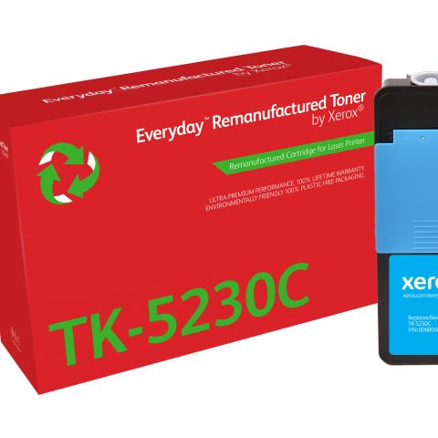 Remanufacturé Everyday Toner remanufacturé Cyan Everyday™ de Xerox compatible avec Kyocera TK-5230C, Capacité standard