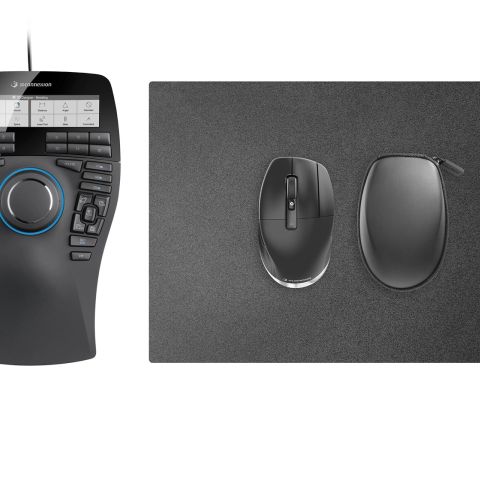 3Dconnexion SpaceMouse Enterprise Kit 2 souris Ambidextre RF Wireless + USB Type-A 6DoF