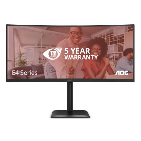 AOC E4 CU34E4CV écran plat de PC 86,4 cm (34") 3440 x 1440 pixels UltraWide Quad HD LCD Noir
