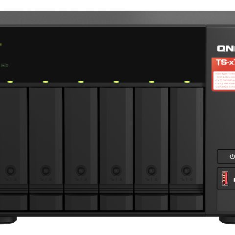QNAP TS-673A NAS Tower AMD Ryzen V1500B 8 Go DDR4 36 To HDD QNAP Turbo System Anthracite