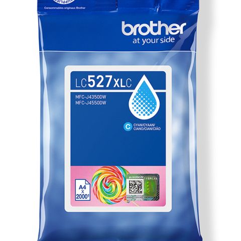 Brother Cartouche d'encre haute capacité LC527XLC d'origine - Cyan