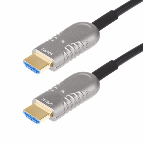 StarTech.com Câble Optique Actif (AOC) HDMI 2.1 Hybride de 9,1m, CMP, Plénum, Câble Fibre Optique HDMI 2.1/2.0 Ultra-Haute Vitesse 8K, 48Gbps, 8K 60Hz/4K 120Hz, HDR10+/FRL/TMDS/eARC