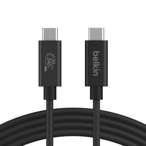 Belkin INZ004BT2MBK câble USB 2 m USB4 Gen 2x2 USB C Noir